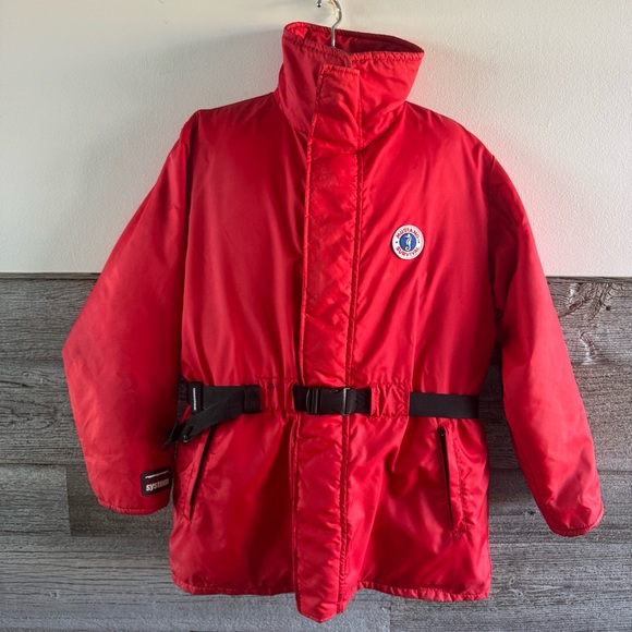 Vintage Mustang Survival Floater Coat PFD Jacket Red Adult XL – Model MC1504 - Picture 1 of 12